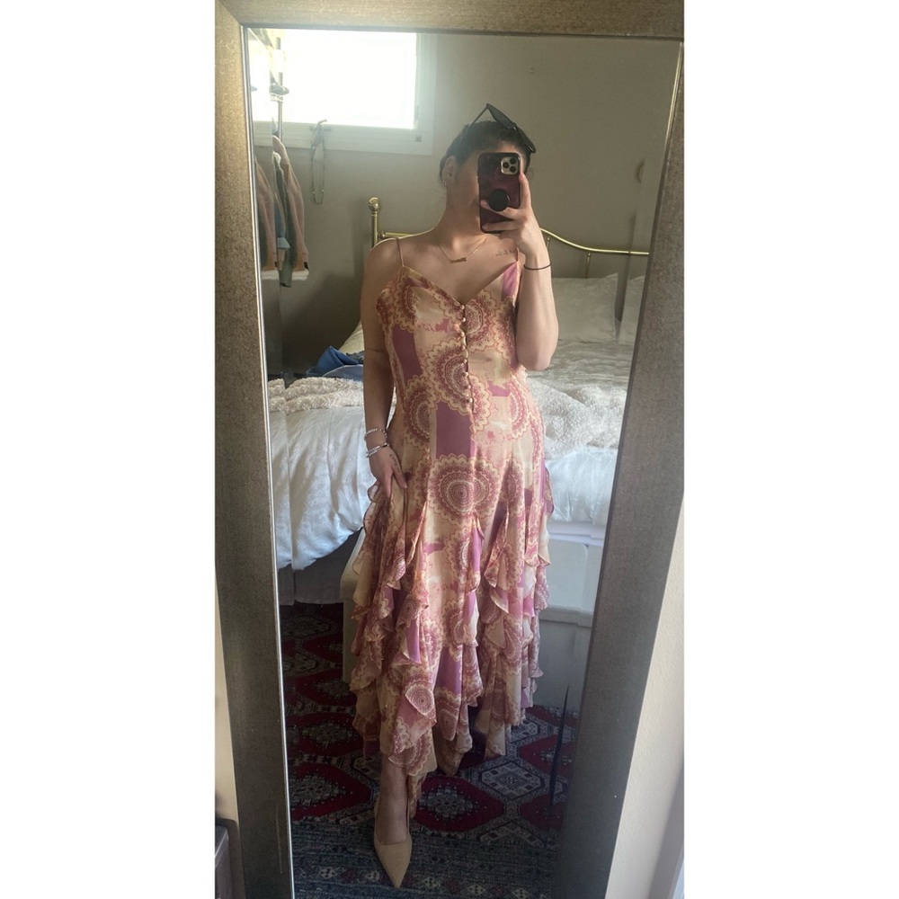 Elegant Paisley Maxi Dress